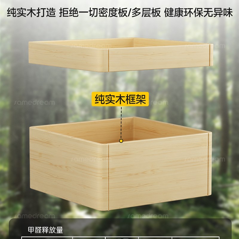 中古风实木全身镜家用落地镜可旋转移动穿衣镜卧室衣帽架一体镜子