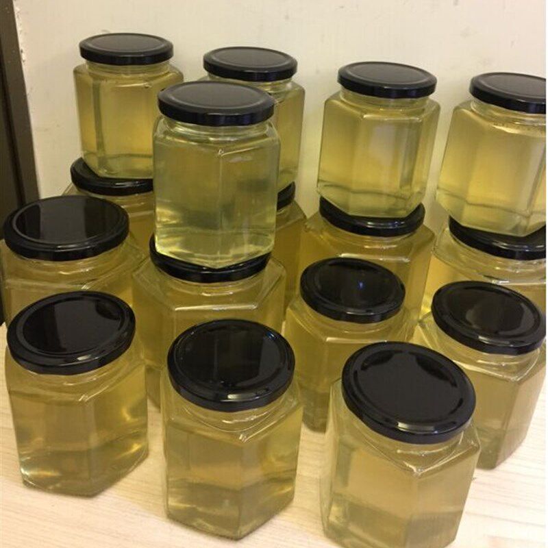 六角六棱蜂蜜玻璃瓶子密封罐带盖透明果酱菜辣椒酱罐头瓶带盖