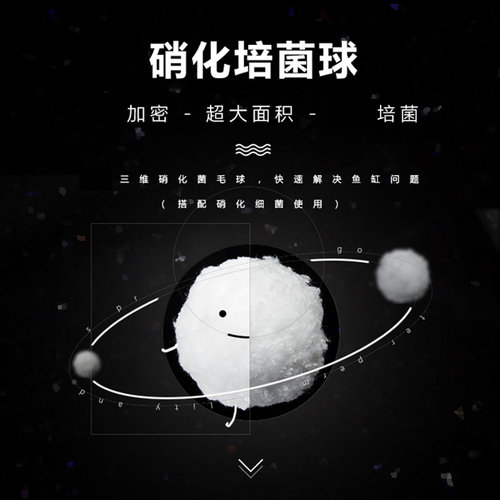 壹诺超菌体毛球滤材水族箱过滤材料鱼缸培菌净水家用细菌棉球炫动