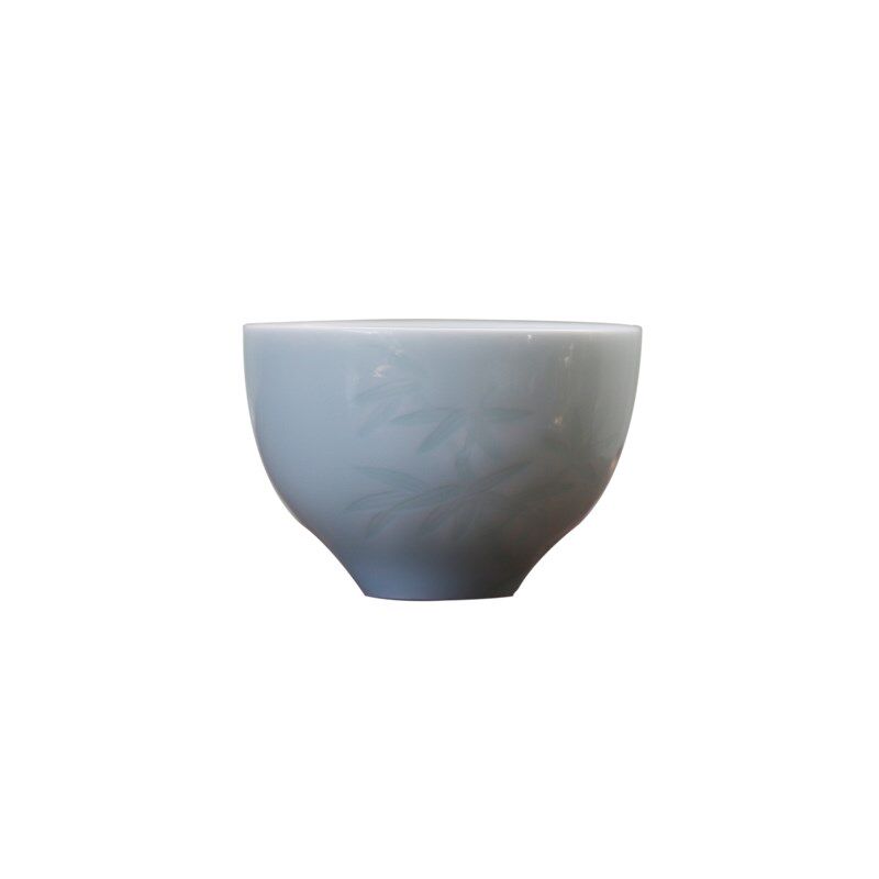 大鱼美器 竹影秋韵杯 陶瓷功夫茶杯景德镇纯手工主人杯红茶品茗杯