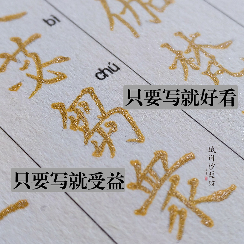 家人平安健康长寿抄经 楷书药师地阿纸间文房硬笔手抄经解忧庄子