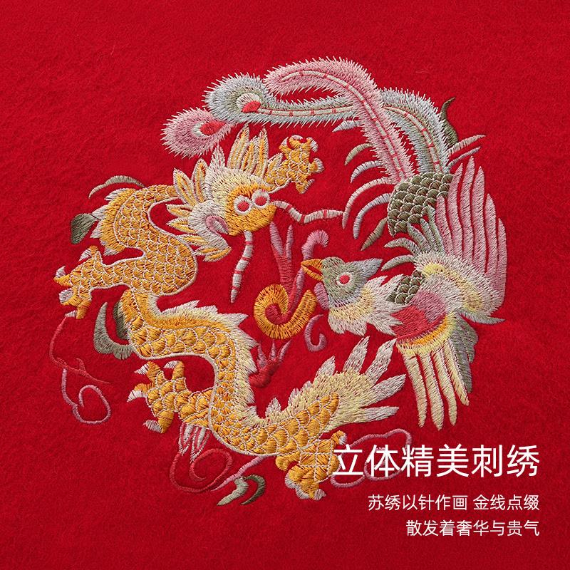 龙凤呈祥本命年礼物女羊毛围巾实用高端送妈妈婆婆老人新年礼品盒
