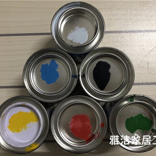 小瓶油漆80g大瓶300g红色绿色黑色白色黄色蓝色银色瓶装罐装油漆