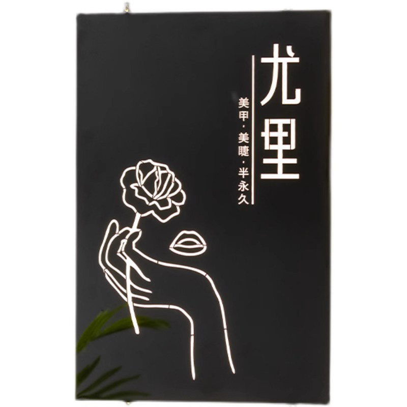 创意镂空灯箱公司广告牌门头招牌展示门牌铁艺户外定做发光字定制