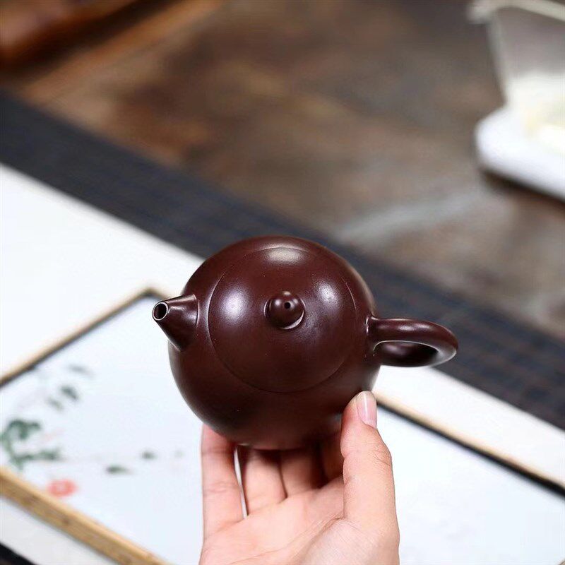 220毫升宜兴紫砂壶纯手工原矿紫朱泥龙蛋壶泡茶壶冲茶中式龙蛋