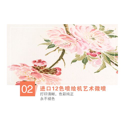 美式客厅挂画沙发背景墙装饰画芯卧室床头画高级感白色花卉仅画心