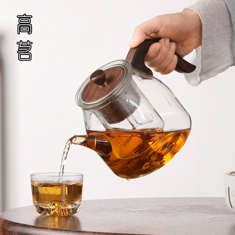 天久钛合金玻璃煮茶器耐高温电陶炉磁吸茶水分离泡茶壶家用大容量