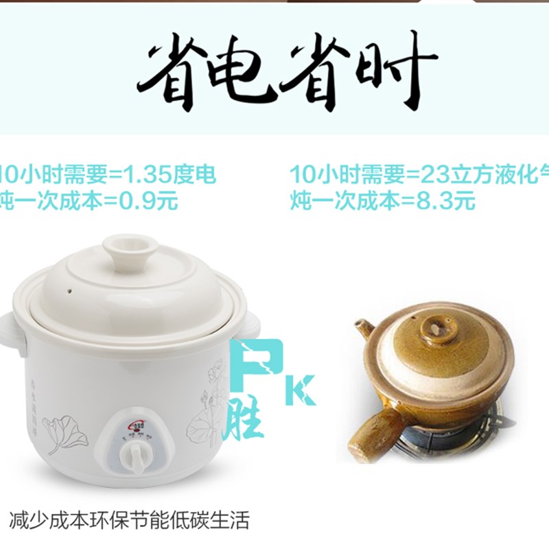 电炖炖锅家用炖汤锅陶瓷炖盅熬粥煮粥神器养生小锅砂锅煲汤锅电用
