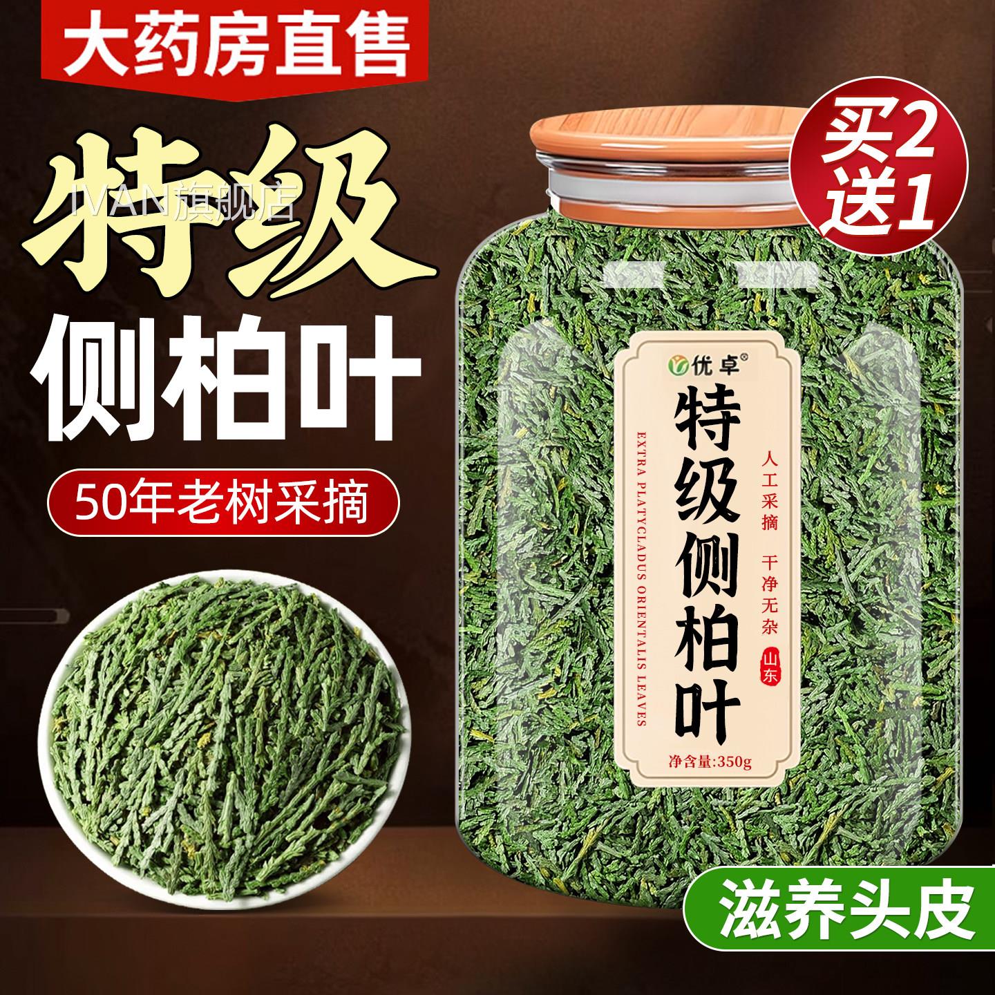 侧柏叶中药材新鲜洗头发包纯植物草本养发生发育发防泡酒干专用脱