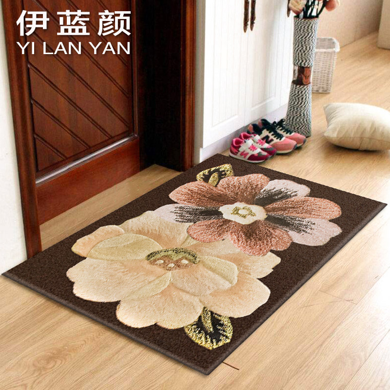 伊蓝颜羊毛地垫进门定制欧美式加厚密门厅飘窗玄关卧室入户地毯