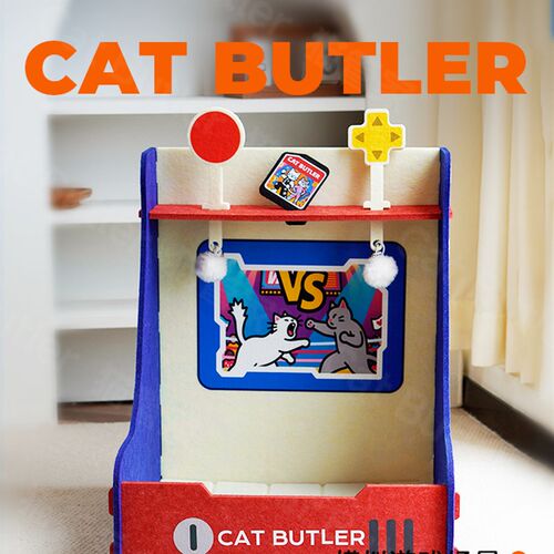 毛毡猫窝四季通用猫抓板猫屋半封闭纸箱别墅猫玩具猫咪游戏机盒子
