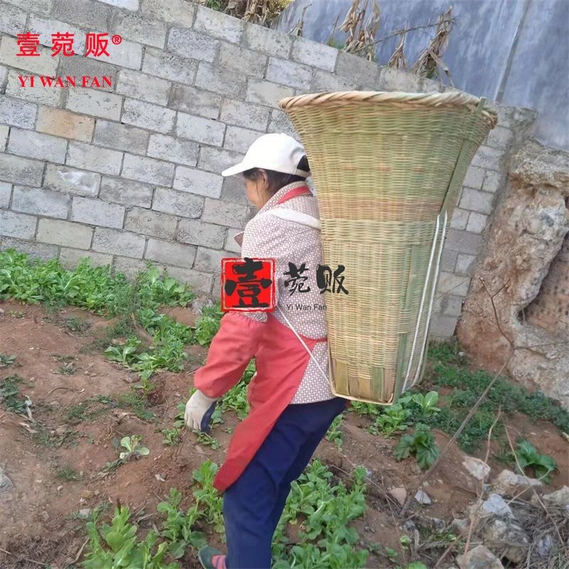 贵州成人背篓纯手工竹编背篼家用背罗筐采摘玉米竹背箩背萝收纳筐