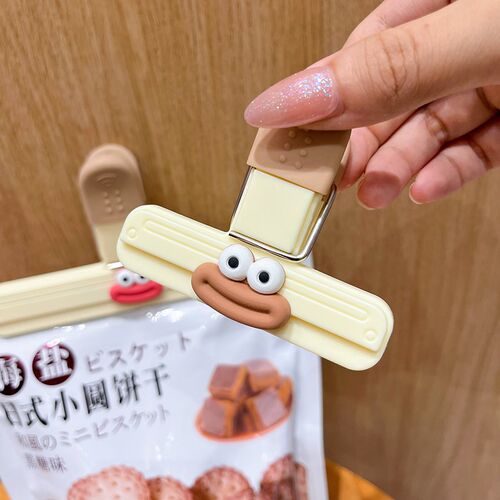 可爱零食袋封口夹子食物防潮奶粉袋封口薯条茶叶保鲜密封厨房家用
