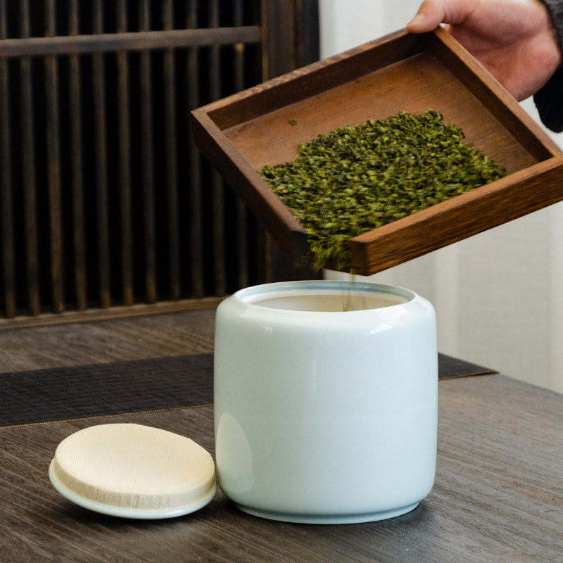 勤锋茶叶罐子陶瓷大号密封罐储存罐普洱醒茶罐家用防潮茶罐礼盒