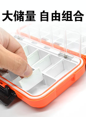 多功能钓鱼防水小配件盒路亚鱼钩鱼鱼饵收纳工具盒垂钓特大号全套
