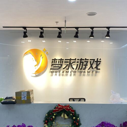 绍兴公司招牌前台墙广告字亚克力水晶logo字安装制作背景墙形象墙