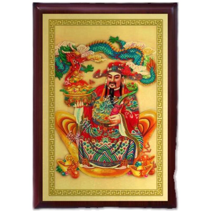 财神画像 文财神神像摆件 财神位财神图 开业店铺柜台财神像