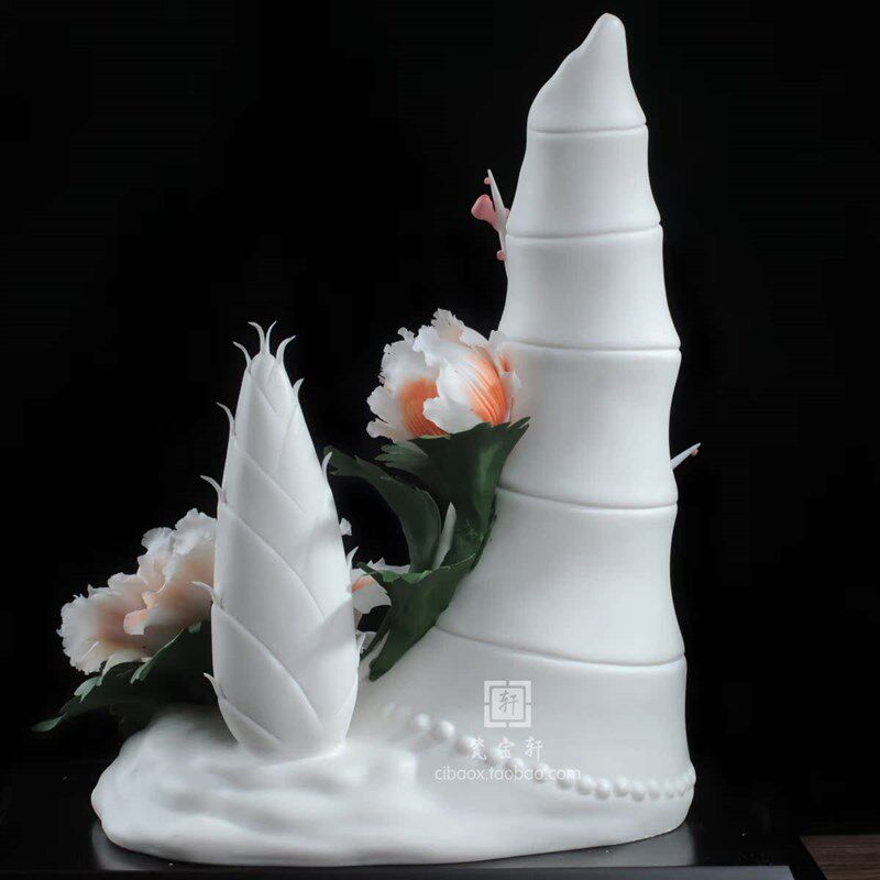 节节高 德化白瓷瓷花花卉植物摆件工艺品装饰品家居摆设创意礼品