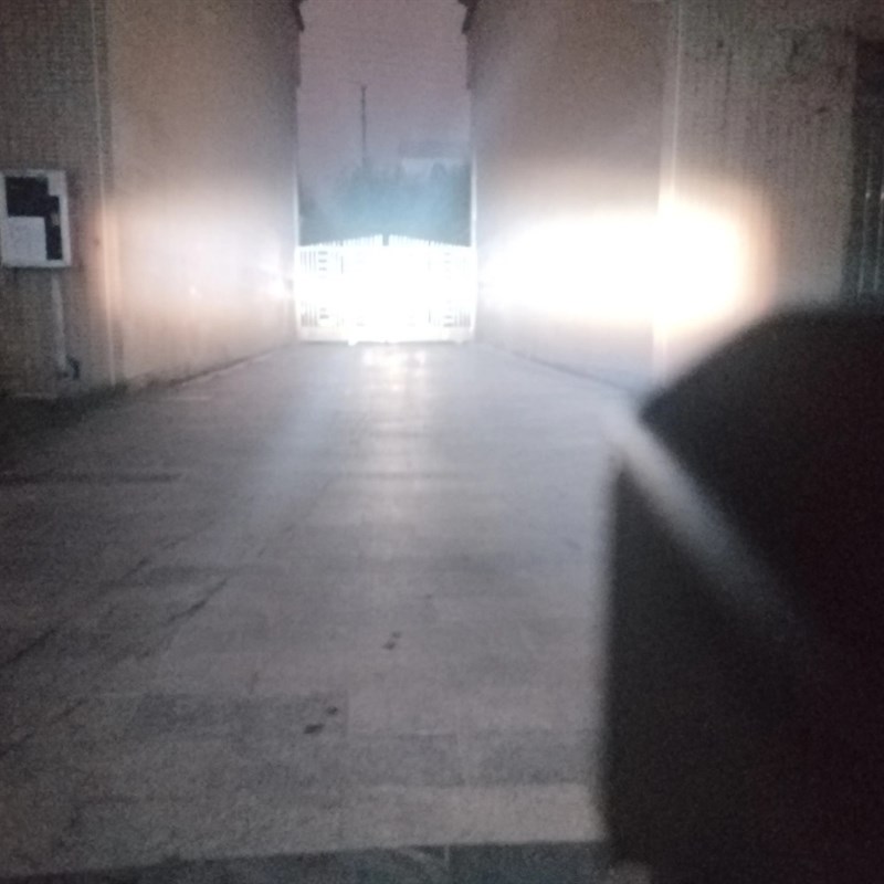新款摩托车LED射灯电动车射灯小钢炮双色灯四眼透镜防水12-80V通