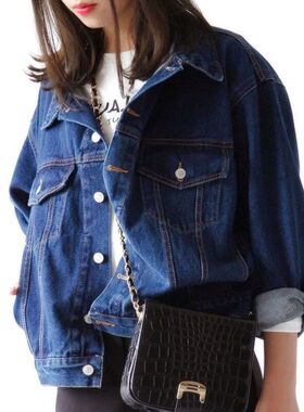 牛仔外套女宽松韩版2024春秋新款夹克学生bf短款女装薄款港味上衣
