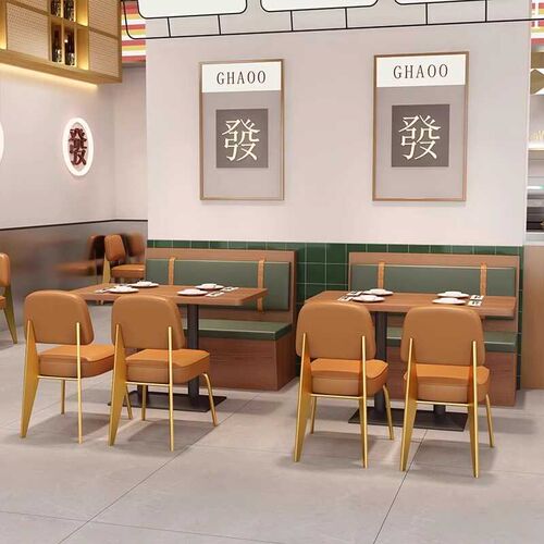 餐饮家具中式卡座沙发茶餐厅现代饭店面馆奶茶店桌椅组合日料西餐
