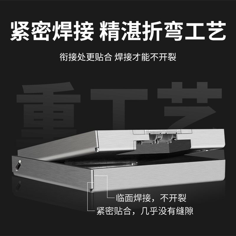 地插座隐形暗藏式纯平超薄嵌入式大理石隐藏式灰色不锈钢防水插座