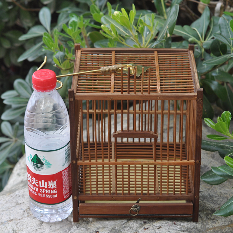 超大空间带粪托纯手工天然竹制蝈蝈笼鸣虫用具老人小孩礼品蛐蛐笼