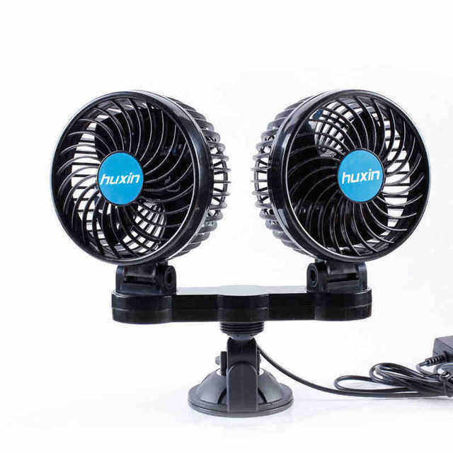 湖鑫车载风扇12V24V大货车汽车用强力制冷面包车静音吸盘式电风扇