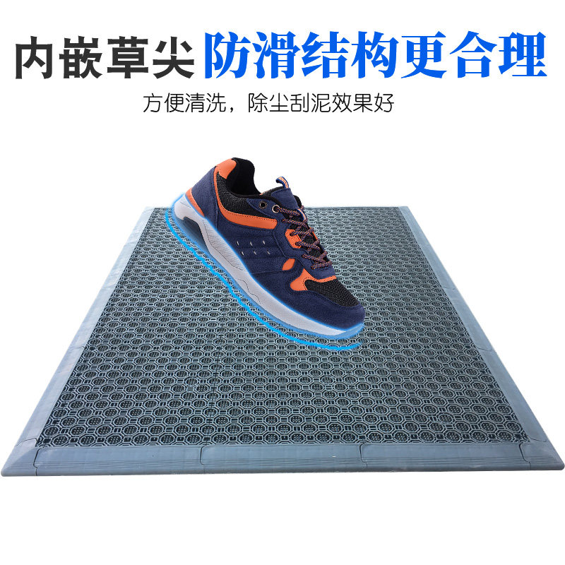 定制LOGO印广告打字室外脚垫酒店大门口塑料除尘防滑垫入户门地垫