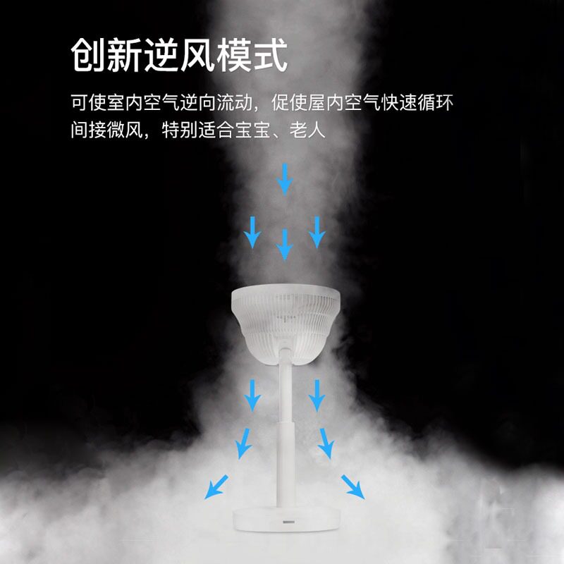 星钻空气循环扇台式立式两用电风扇家用办公空气对流遥控自动摇头
