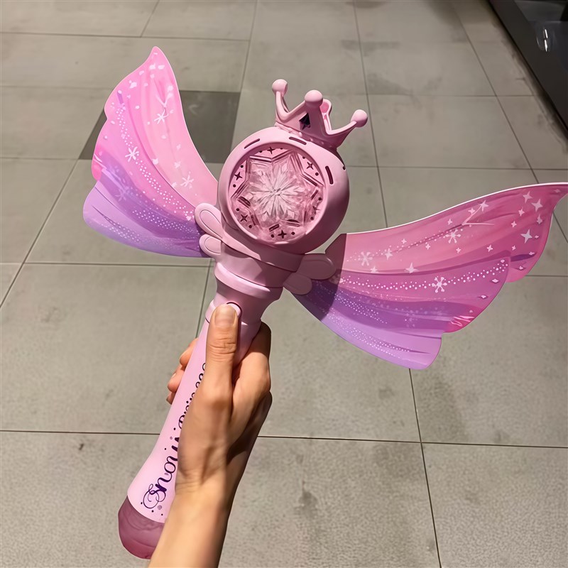 公主魔法棒泡泡机儿童手持泡泡棒发光音乐全自动防漏女孩礼物玩具图片