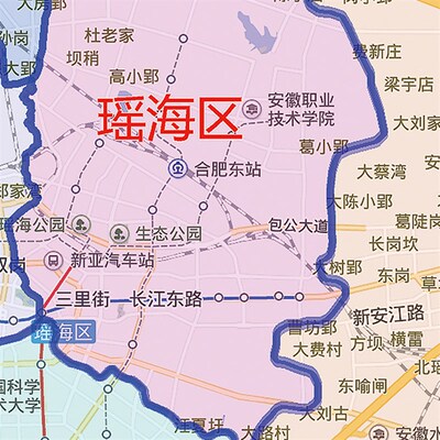 2023新款合肥市地图贴图办公室挂图高清防水墙壁贴超大装饰画定制