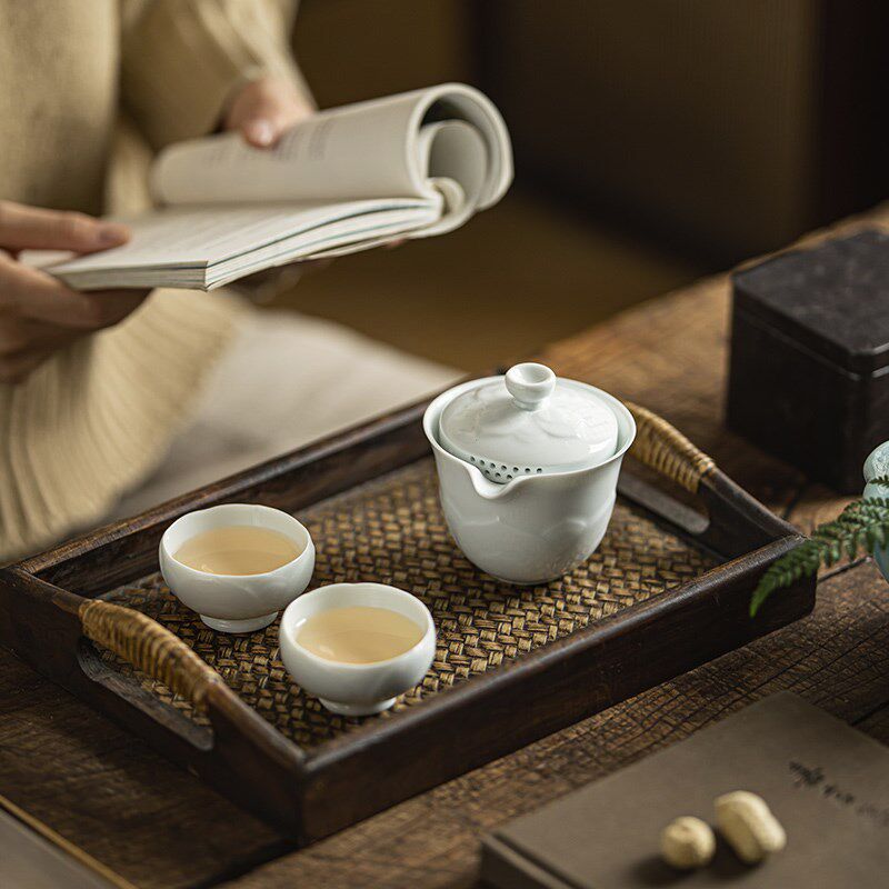 旅行茶具一壶两杯陶瓷快客杯收纳包便携式公司活动小礼品套装定制