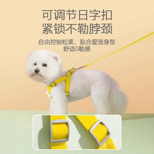 猫咪牵引绳夏季网面透气小猫狗狗胸背带防挣脱遛猫绳子外出专用链