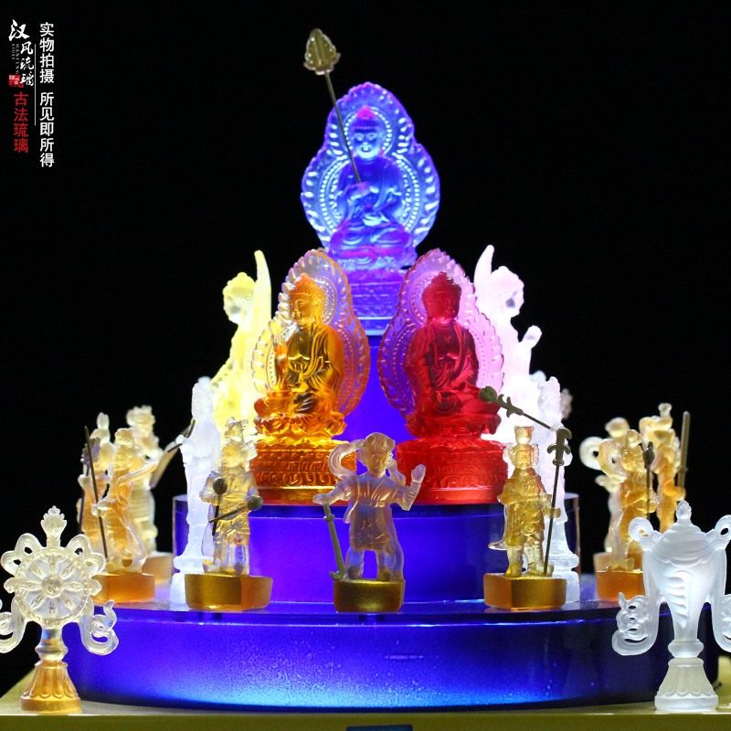 琉璃药师坛城佛像十二药叉药师七佛四大菩萨一套居家小型密宗修法