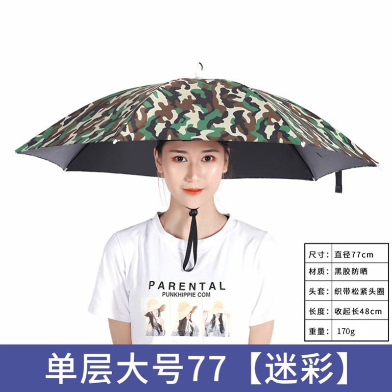 雨伞解放双手义乌懒人伞头戴式钓鱼帽子太阳伞防晒神器头顶户外式