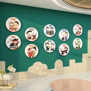 56五十六个民族团结幼儿园环创布置材料文化主题成品楼梯墙面装饰
