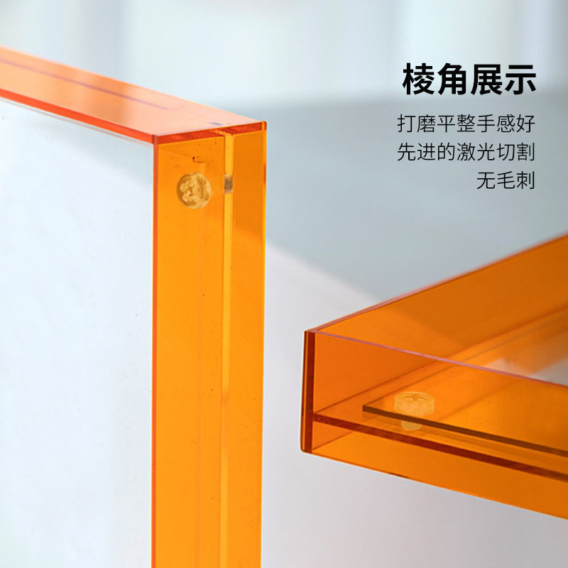 无损丝巾透明装裱彩色相框diy亚克力画框双面可视90*90裱框装裱画