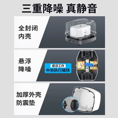 森森气泵鱼缸充氧泵水族箱打氧机大功率气泵静音冲氧泵鱼池增氧机