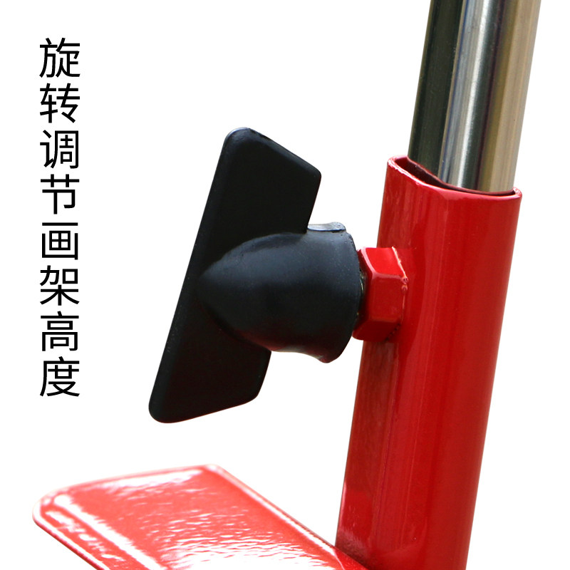 韩式金属画架黑色红色蓝色铝合金成人画板折叠支架三角便携展示架