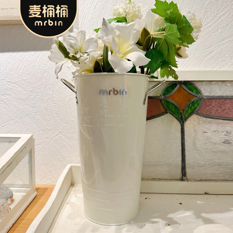 麦桶桶醒花桶家用深水大号花店专用花筒花瓶鲜花桶插花桶北欧法式