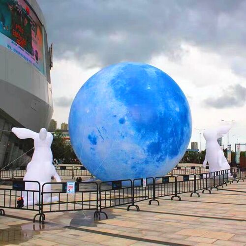 大型充气月球八大行星商场酒吧悬挂装饰升空发光月亮PVC星球气模