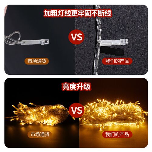 LED彩灯闪灯串灯满天星灯户外防水七彩变色闪光室外庭院装饰树灯