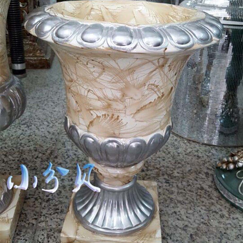 玻璃钢落地大花瓶花器干花插花别墅摆件客厅酒店装饰品