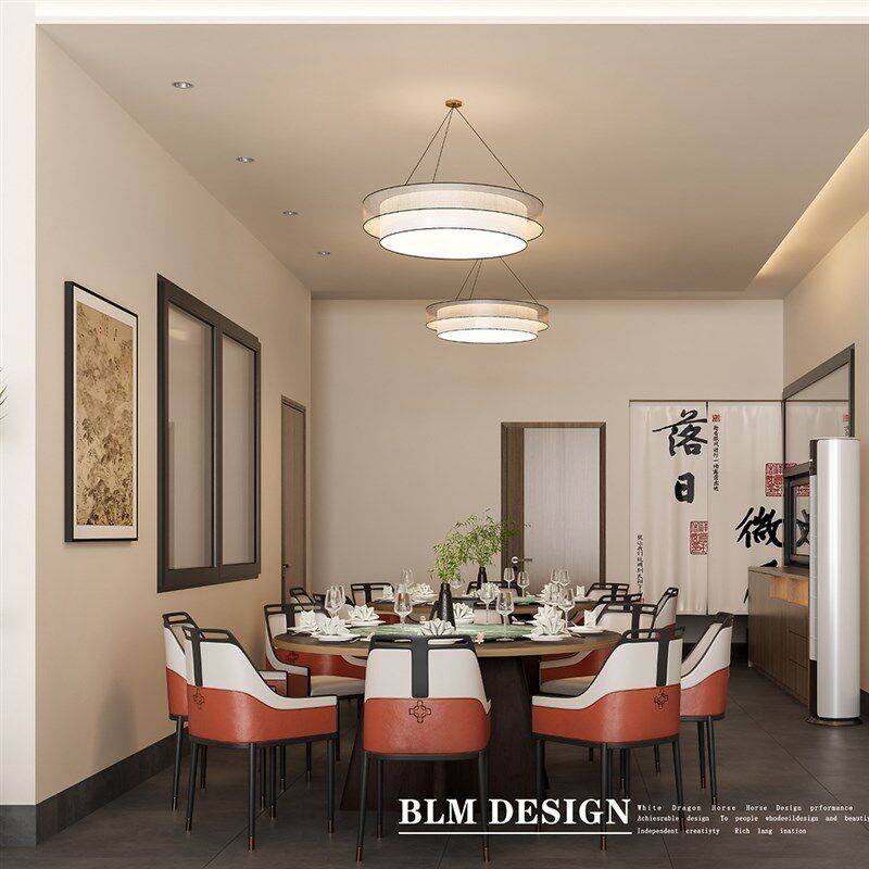 定制商用小吃店面馆大厅长桌方桌中式饭店中餐厅实木桌椅卡座组合
