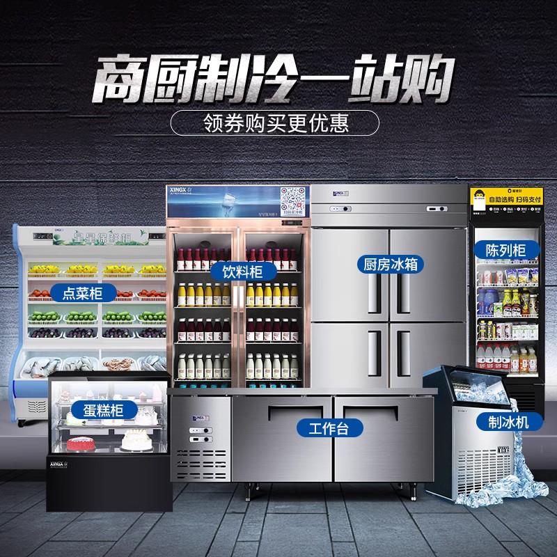 星星格林斯达四六门冰箱SG1.0E4 商用厨房冰柜立式冷藏冷冻展示柜