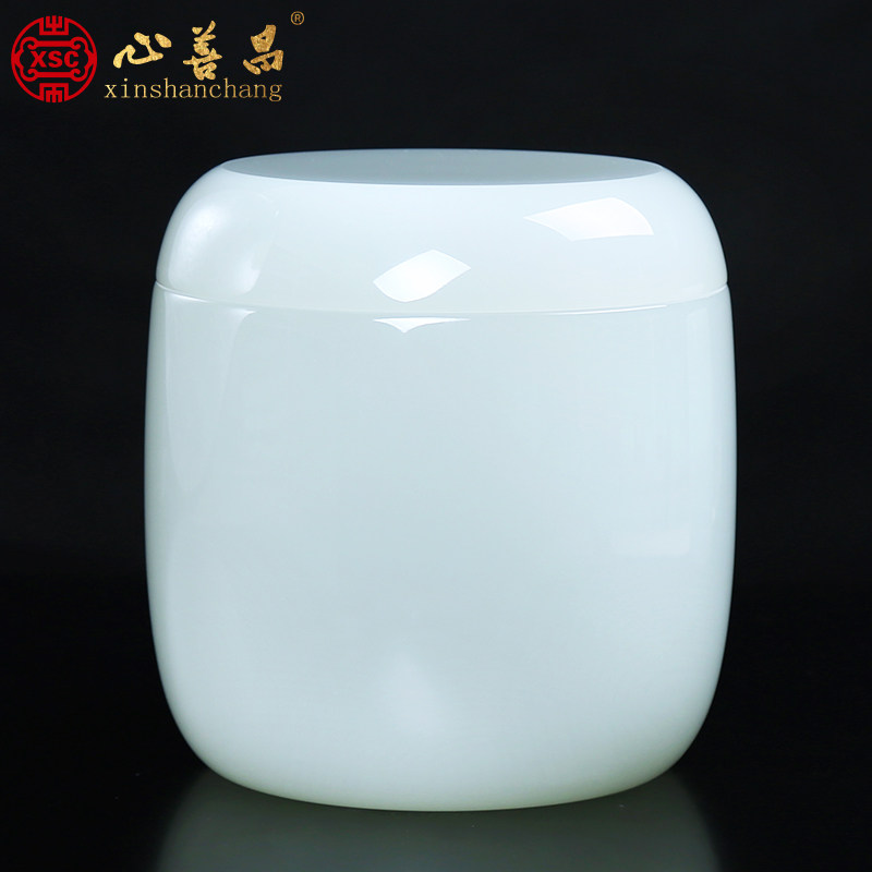 骨灰坛大号琉璃骨灰罐可刻字骨灰盅包邮陶瓷玉石骨灰盒桶白冬瓜坛