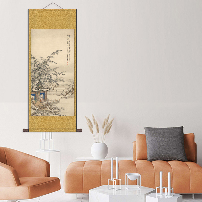 名家字画卷轴画花鸟画梅花图墨梅画水墨画国画丝绸画绢画装饰画