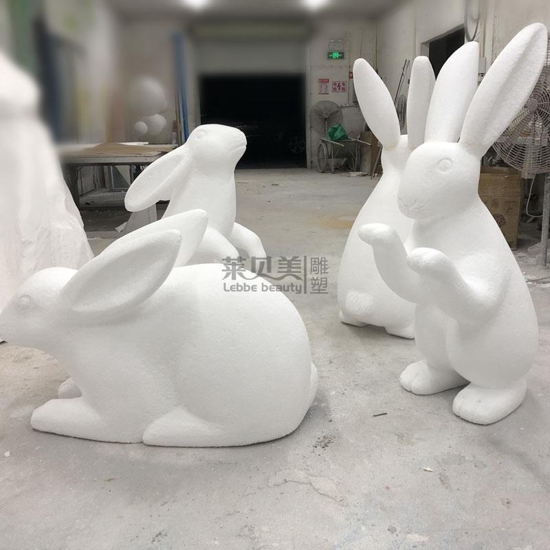 泡沫雕塑户外大型中秋节兔子美陈静态堆头景观摆件模型道具定制做