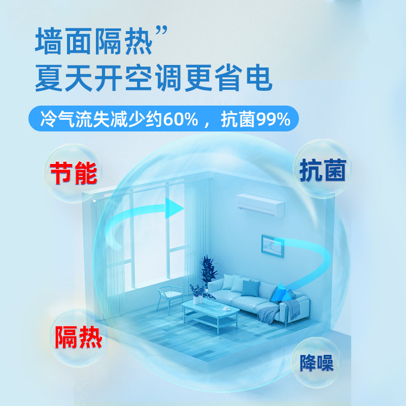 隔热墙贴室内节能特厚墙纸自粘防水防潮内墙墙面防晒隔热墙板贴纸